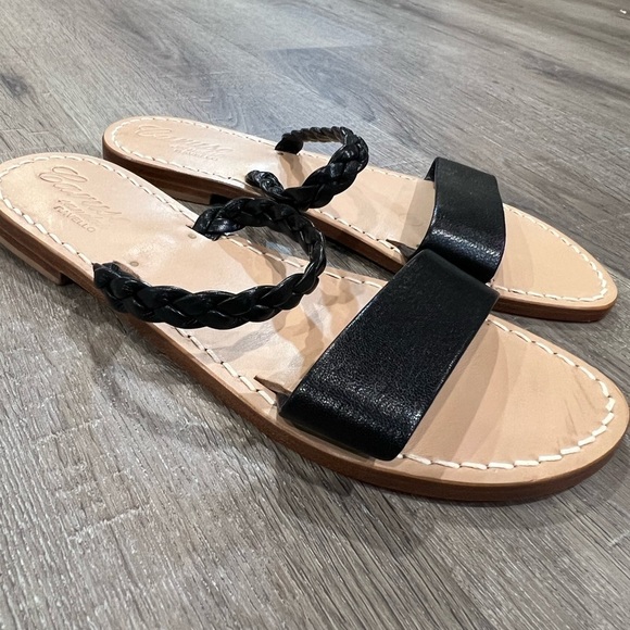 Brand New Size EU 37 US 6.5 Caruso Sandali Arabella Made in Italy Black Sandals - Picture 4 of 11